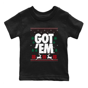 Air Jordan 2 Low Retro Christmas shirts to match jordans Christmas Gift Got Em Ugly Sweater sneaker match tees Air Jordan 2 Christmas match shoes to clothes SNRT Sneaker Tees Youth Baby Black 2 tee