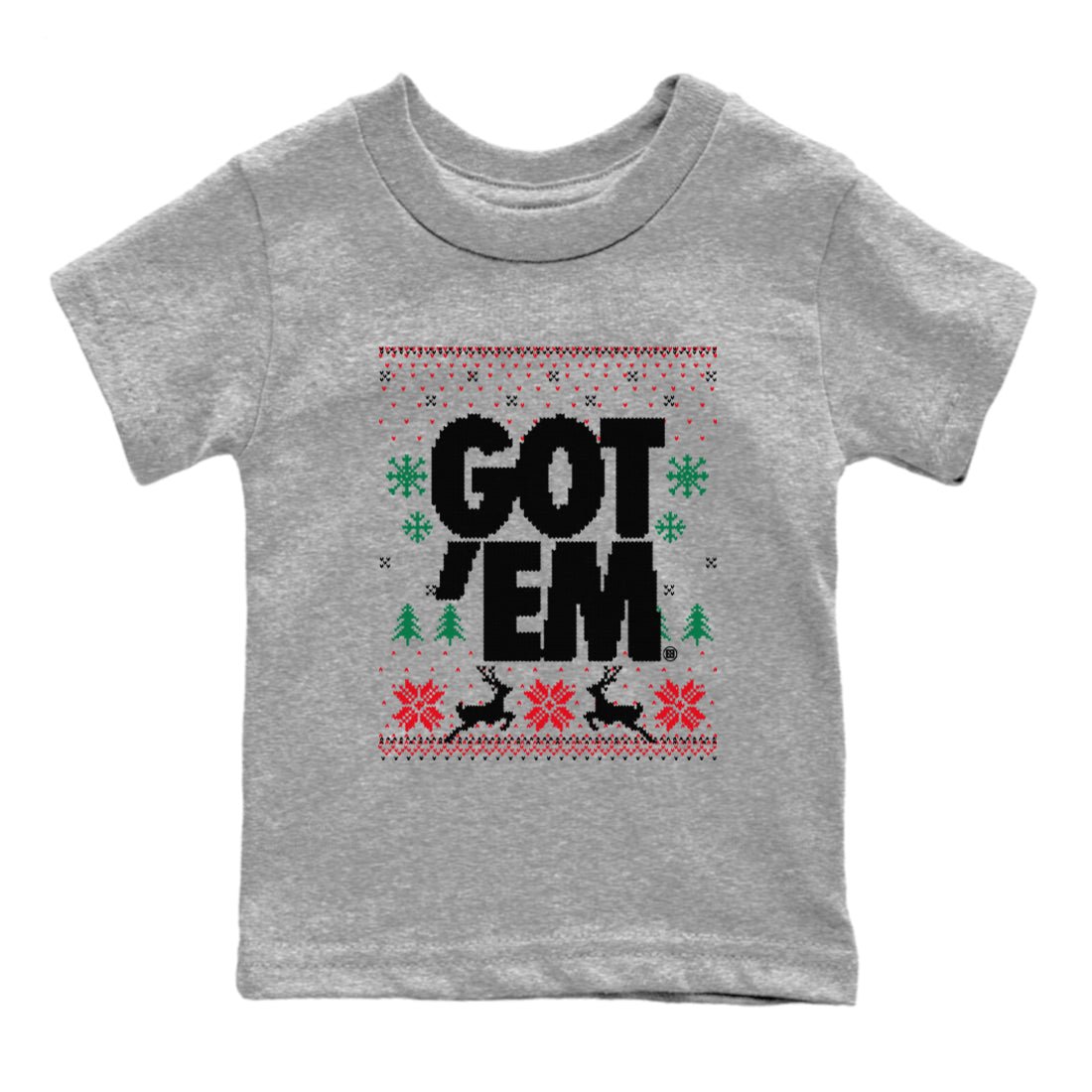Air Jordan 2 Low Retro Christmas shirts to match jordans Christmas Gift Got Em Ugly Sweater sneaker match tees Air Jordan 2 Christmas match shoes to clothes SNRT Sneaker Tees Youth Baby Heather Grey 2 tee