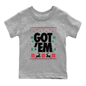 Air Jordan 2 Low Retro Christmas shirts to match jordans Christmas Gift Got Em Ugly Sweater sneaker match tees Air Jordan 2 Christmas match shoes to clothes SNRT Sneaker Tees Youth Baby Heather Grey 2 tee