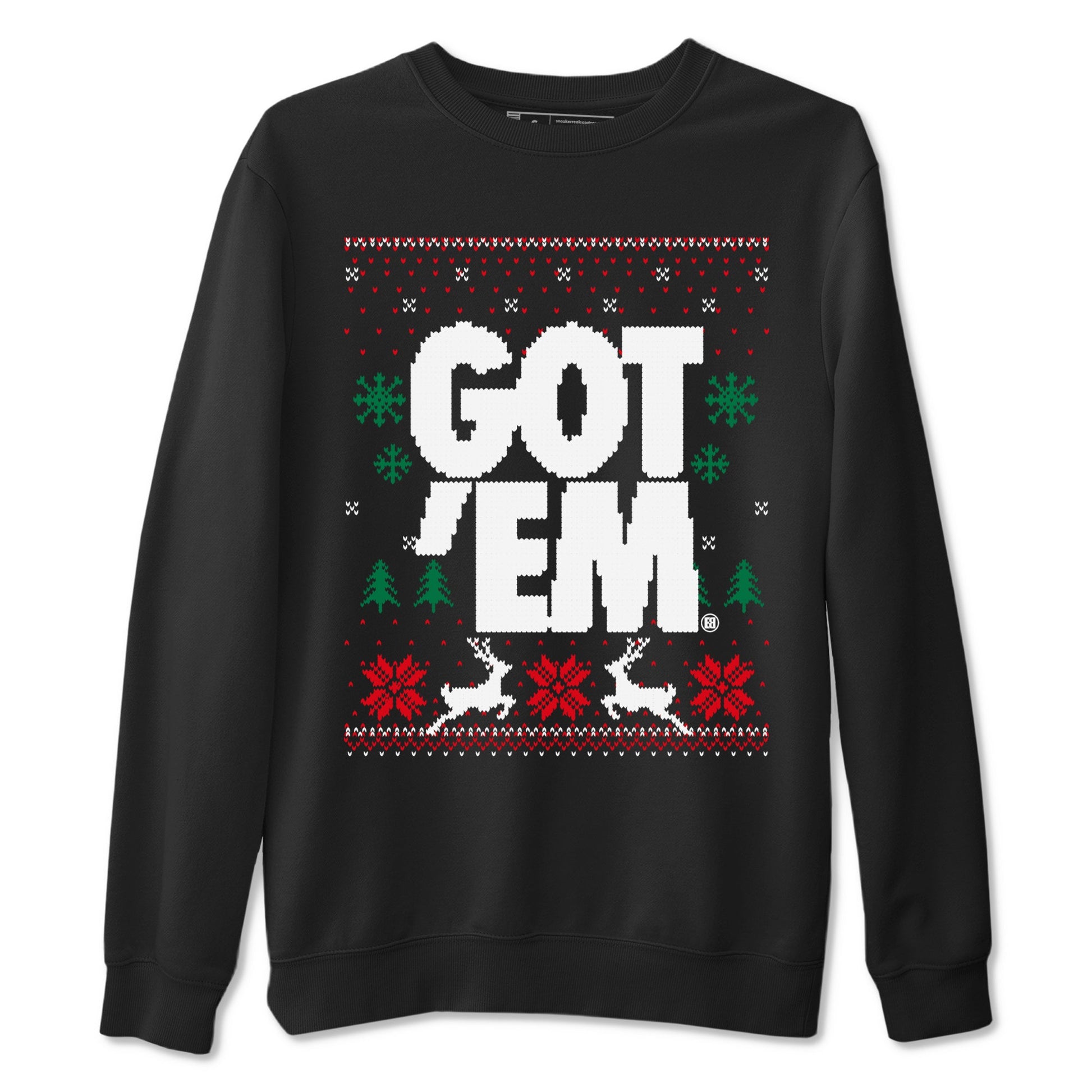 Air Jordan 2 Low Retro Christmas shirts to match jordans Christmas Gift Got Em Ugly Sweater sneaker match tees Air Jordan 2 Christmas match shoes to clothes SNRT Sneaker Tees unisex cotton Black 2 shirts