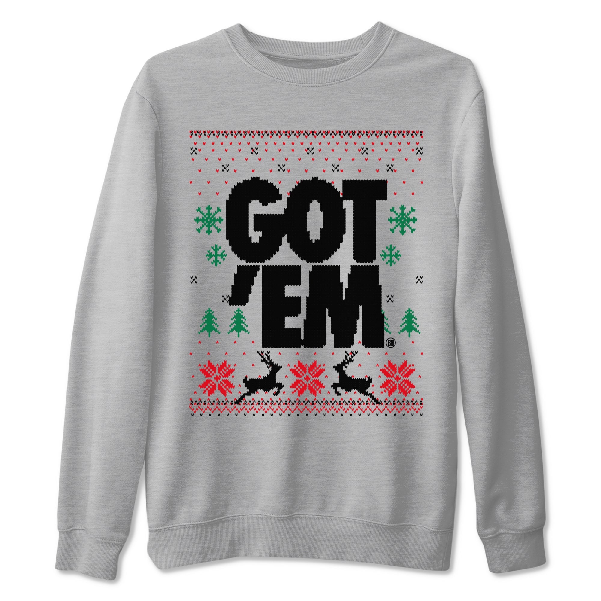 Air Jordan 2 Low Retro Christmas shirts to match jordans Christmas Gift Got Em Ugly Sweater sneaker match tees Air Jordan 2 Christmas match shoes to clothes SNRT Sneaker Tees unisex cotton Heather Grey 2 shirts