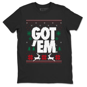 Air Jordan 2 Low Retro Christmas shirts to match jordans Christmas Gift Got Em Ugly Sweater sneaker match tees Air Jordan 2 Christmas match shoes to clothes SNRT Sneaker Tees unisex cotton Black 2 shirts