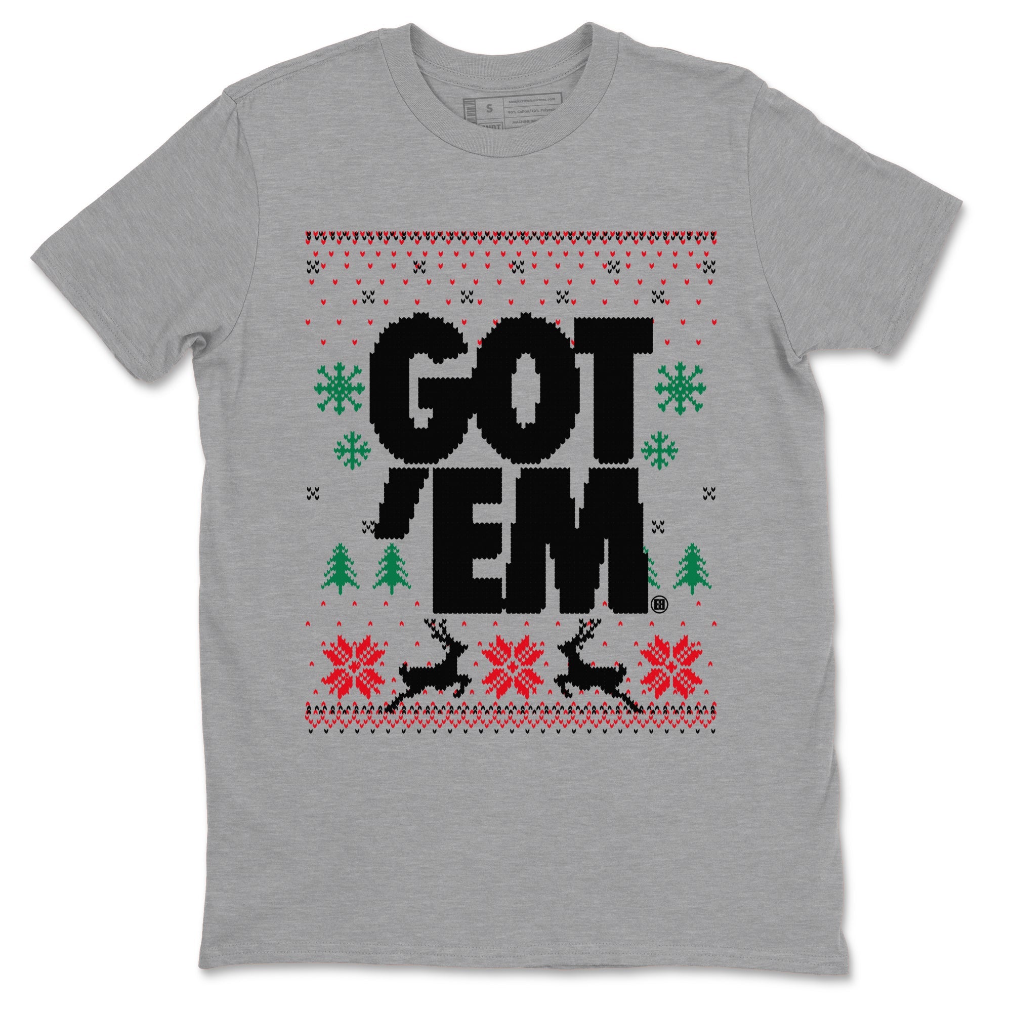 Air Jordan 2 Low Retro Christmas shirts to match jordans Christmas Gift Got Em Ugly Sweater sneaker match tees Air Jordan 2 Christmas match shoes to clothes SNRT Sneaker Tees unisex cotton Heather Grey 2 shirts