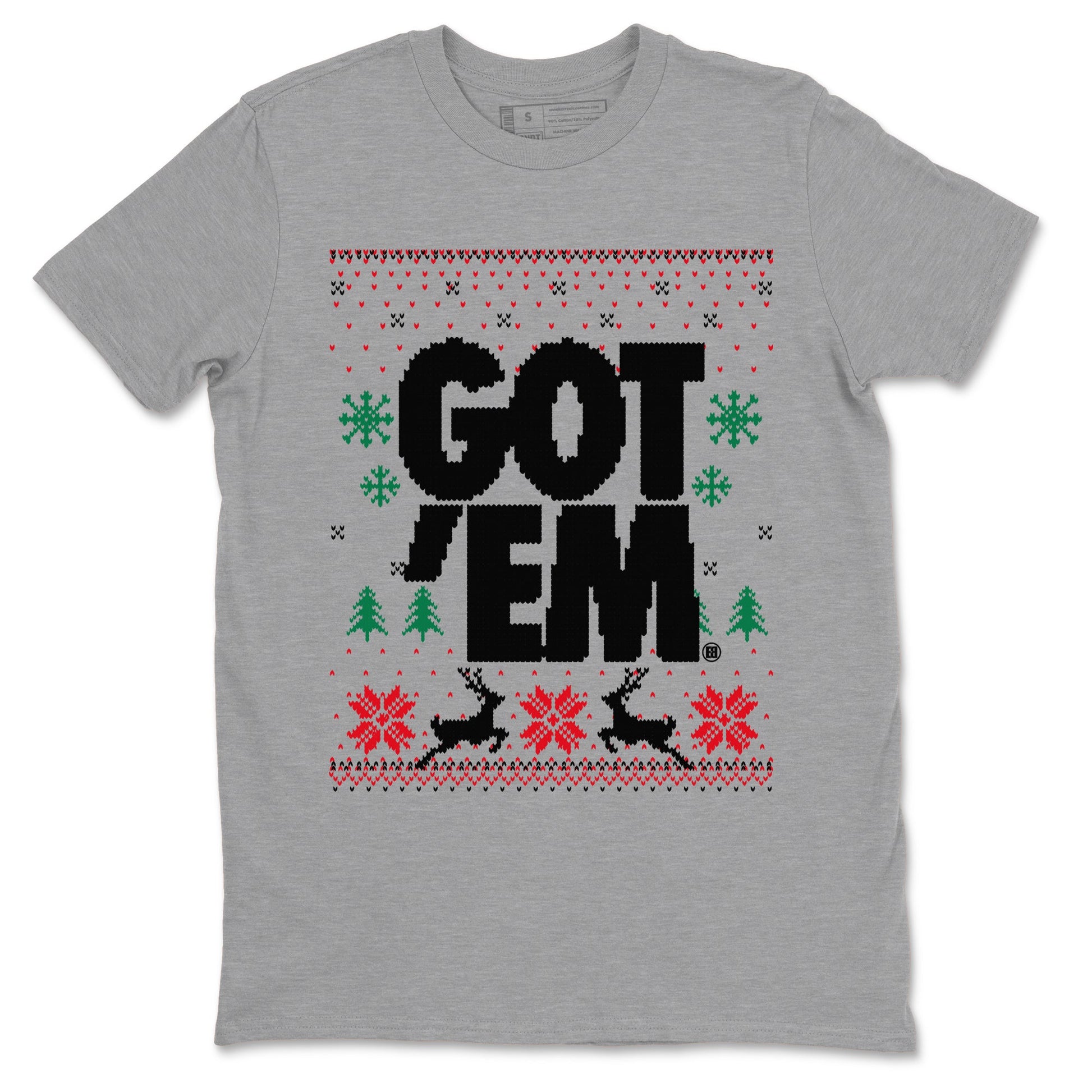 Air Jordan 2 Low Retro Christmas shirts to match jordans Christmas Gift Got Em Ugly Sweater sneaker match tees Air Jordan 2 Christmas match shoes to clothes SNRT Sneaker Tees unisex cotton Heather Grey 2 shirts