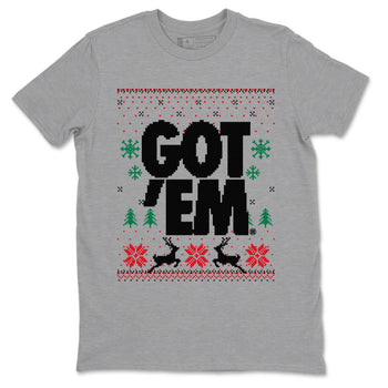 Air Jordan 2 Low Retro Christmas shirts to match jordans Christmas Gift Got Em Ugly Sweater sneaker match tees Air Jordan 2 Christmas match shoes to clothes SNRT Sneaker Tees unisex cotton Heather Grey 2 shirts
