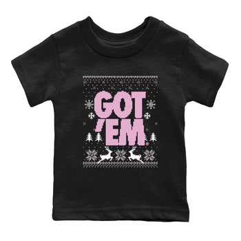 4s Orchid t-shirts to match sneakers Christmas Holiday Gift Got Em Ugly Sweater sneaker match tees Air Jordan 4 Orchid match shoes to clothes SNRT Sneaker Tees Youth Baby Black 2 tee