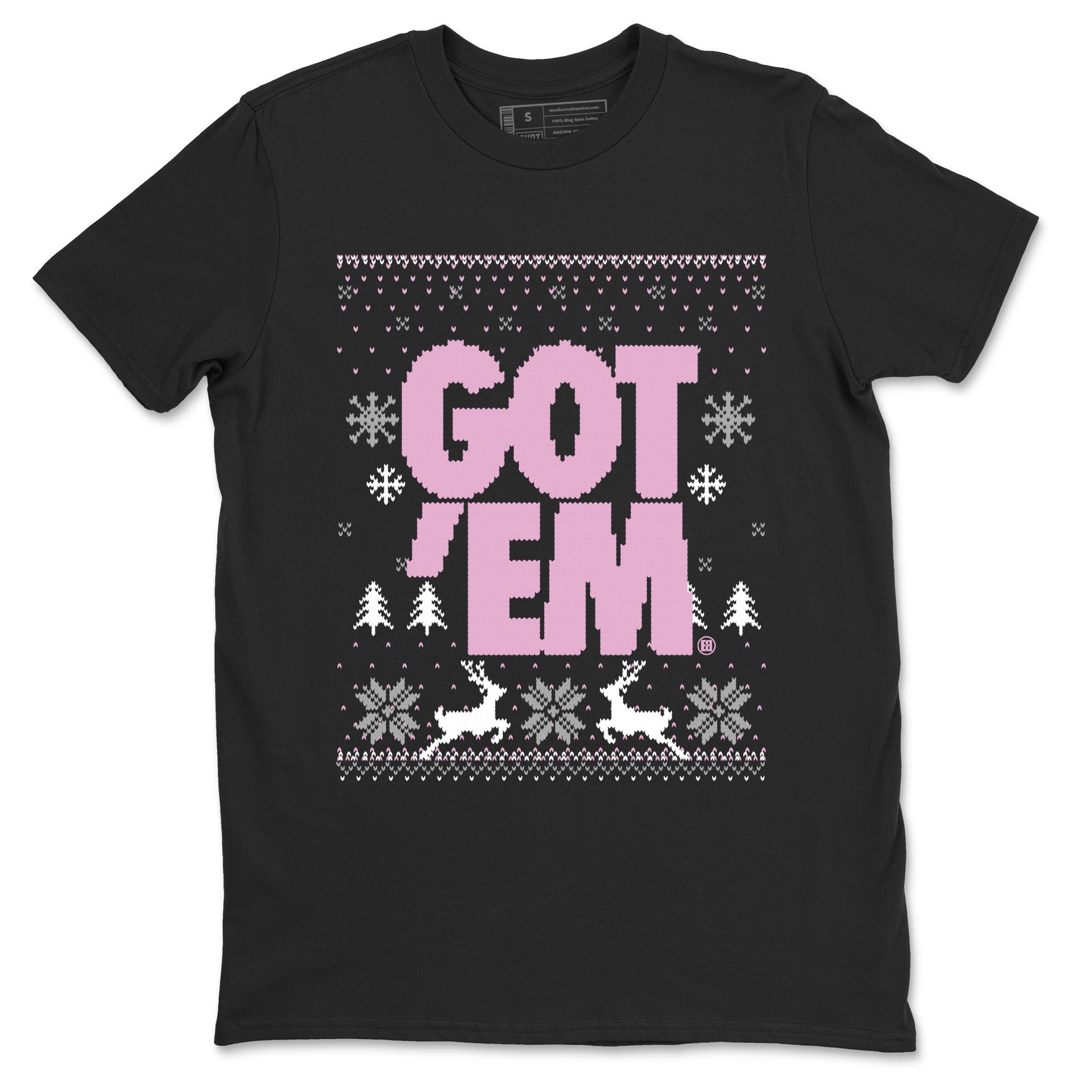 4s Orchid t-shirts to match sneakers Christmas Holiday Gift Got Em Ugly Sweater sneaker match tees Air Jordan 4 Orchid match shoes to clothes SNRT Sneaker Tees unisex cotton Black 2 shirts