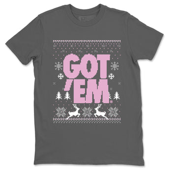 4s Orchid t-shirts to match sneakers Christmas Holiday Gift Got Em Ugly Sweater sneaker match tees Air Jordan 4 Orchid match shoes to clothes SNRT Sneaker Tees unisex cotton Cool Grey 2 shirts