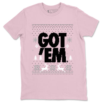 4s Orchid t-shirts to match sneakers Christmas Holiday Gift Got Em Ugly Sweater sneaker match tees Air Jordan 4 Orchid match shoes to clothes SNRT Sneaker Tees unisex cotton Pink 2 shirts