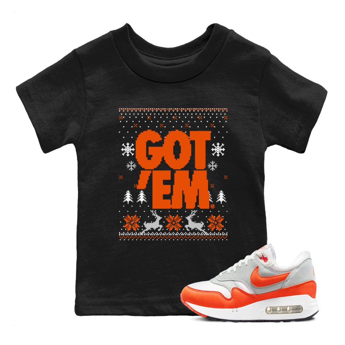 Air Max 1 OG '86 'Summit White and Cosmic Clay shirts to match jordans Christmas Gift Got Em Ugly Sweater sneaker match tees Air Max 1 Cosmic Clay match shoes to clothes SNRT Sneaker Tees Youth Baby Black 1 tee