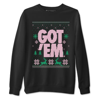 Dunk Low Retro SE Medium Soft Pink Malachite shirts to match jordans Christmas Gift Got Em Ugly Sweater sneaker match tees Dunk Medium Soft Pink Malachite match shoes to clothes SNRT Sneaker Tees unisex cotton Black 2 shirts