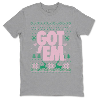 Dunk Low Retro SE Medium Soft Pink Malachite shirts to match jordans Christmas Gift Got Em Ugly Sweater sneaker match tees Dunk Medium Soft Pink Malachite match shoes to clothes SNRT Sneaker Tees unisex cotton Heather Grey 2 shirts
