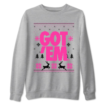 Nike KD 4 Retro Aunt Pearl shirts to match jordans Got Em Ugly Sweater sneaker match tees Nike KD 4 Aunt Pearl match shoes to clothes SNRT Sneaker Tees unisex cotton Heather Grey 2 shirts