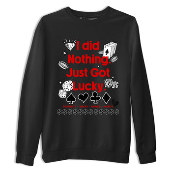 Got Lucky sneaker match t-shirt styled to complete your fit with the Air Force 1 University Red sneakers, shown in Black 2.