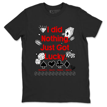 Got Lucky sneaker match t-shirt styled to complete your fit with the Air Force 1 University Red sneakers, shown in Black 2.