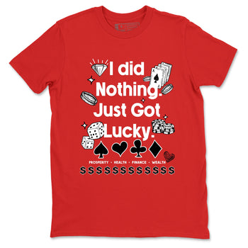 Got Lucky sneaker match t-shirt styled to complete your fit with the Air Force 1 University Red sneakers, shown in Red 2.