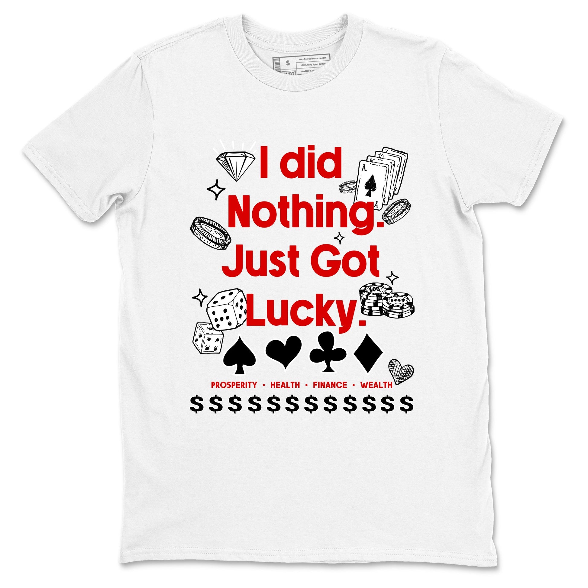 Got Lucky sneaker match t-shirt styled to complete your fit with the Air Force 1 University Red sneakers, shown in White 2.