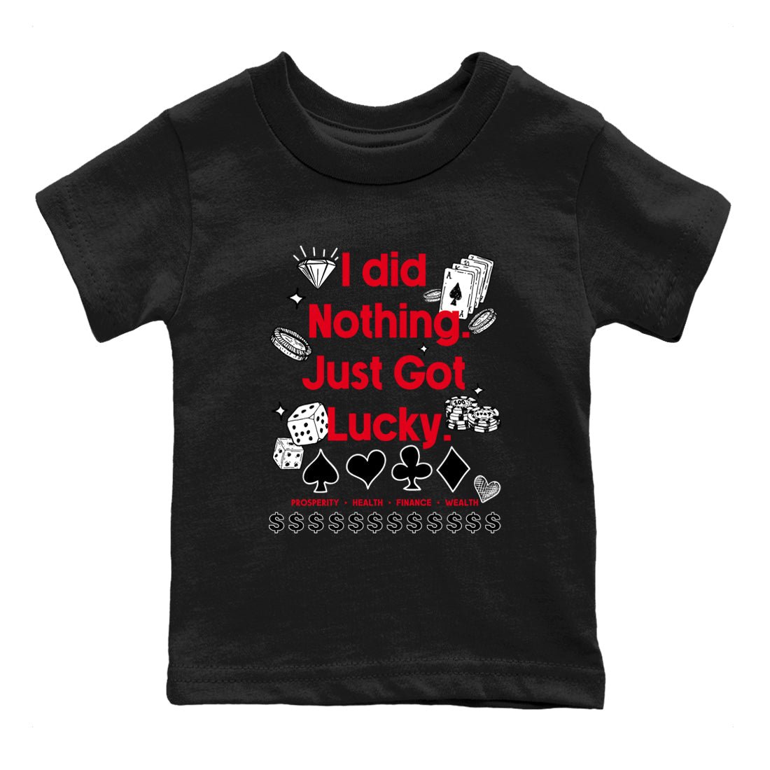 12s Flu Game shirts to match jordans Got Lucky sneaker match tees Air Jordan 12 Retro Flu Game match shoes to clothes SNRT Sneaker Tees Youth Baby Black 2 tee
