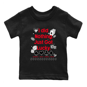 12s Flu Game shirts to match jordans Got Lucky sneaker match tees Air Jordan 12 Retro Flu Game match shoes to clothes SNRT Sneaker Tees Youth Baby Black 2 tee