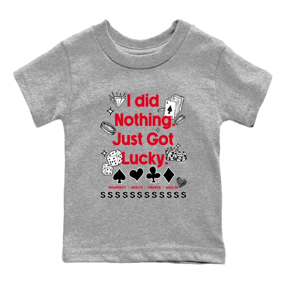 12s Flu Game shirts to match jordans Got Lucky sneaker match tees Air Jordan 12 Retro Flu Game match shoes to clothes SNRT Sneaker Tees Youth Baby Heather Grey 2 tee