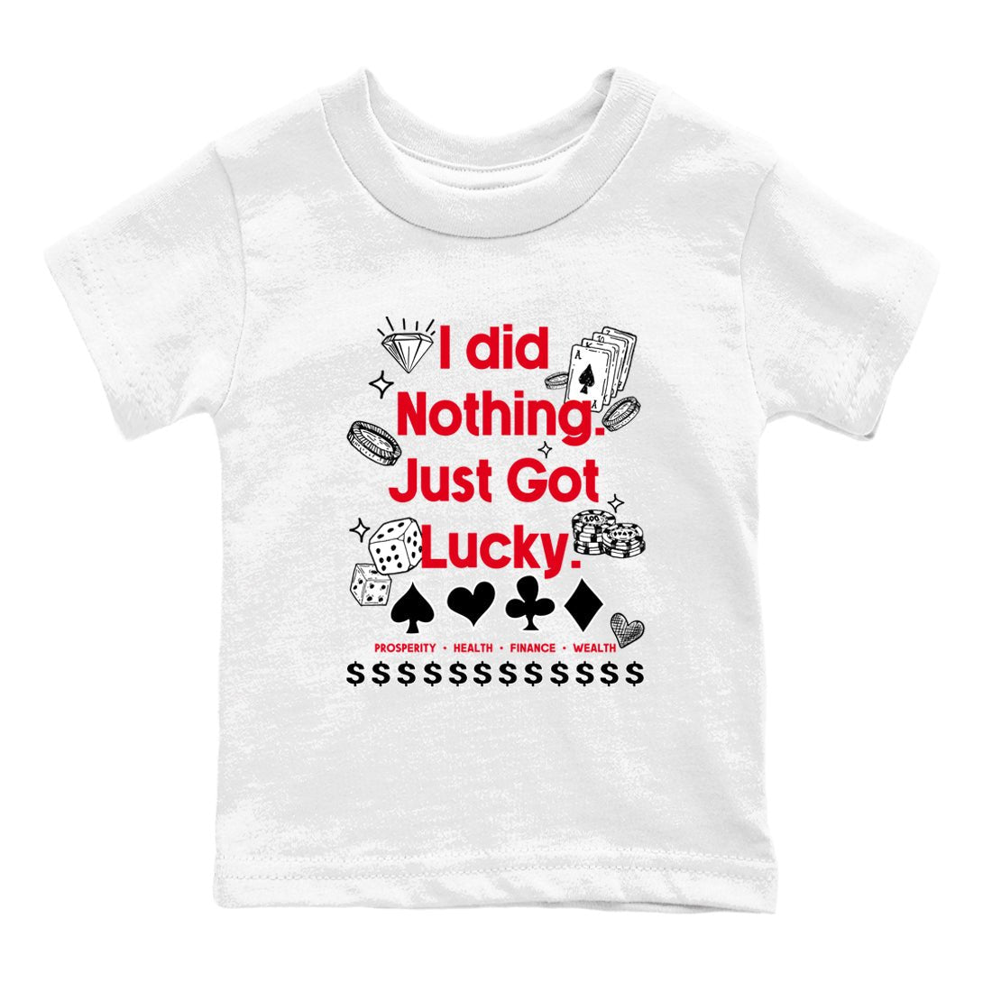 12s Flu Game shirts to match jordans Got Lucky sneaker match tees Air Jordan 12 Retro Flu Game match shoes to clothes SNRT Sneaker Tees Youth Baby White 2 tee