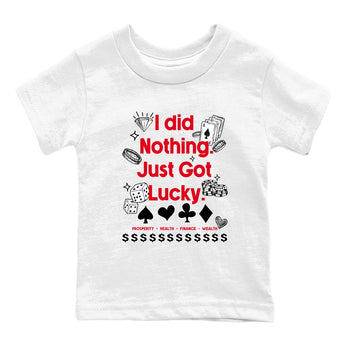 12s Flu Game shirts to match jordans Got Lucky sneaker match tees Air Jordan 12 Retro Flu Game match shoes to clothes SNRT Sneaker Tees Youth Baby White 2 tee