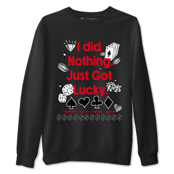 12s Flu Game shirts to match jordans Got Lucky sneaker match tees Air Jordan 12 Retro Flu Game match shoes to clothes SNRT Sneaker Tees unisex cotton Black 2 shirts