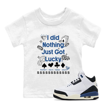 3s For The Love to match jordans Got Lucky sneaker match tees A Ma Maniere x Air Jordan 3 Diffused Blue match shoes to clothes SNRT Sneaker Tees Youth Baby White 1 tee