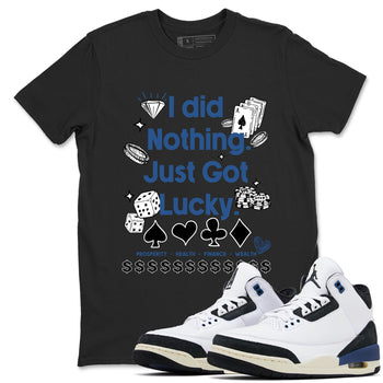 3s For The Love to match jordans Got Lucky sneaker match tees A Ma Maniere x Air Jordan 3 Diffused Blue match shoes to clothes SNRT Sneaker Tees unisex cotton Black 1 shirts