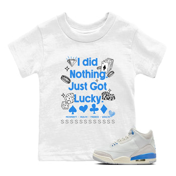3s Lucky Shorts shirts to match jordans Got Lucky sneaker match tees Air Jordan 3 Lucky Shorts match shoes to clothes SNRT Sneaker Tees Youth Baby White 1 tee