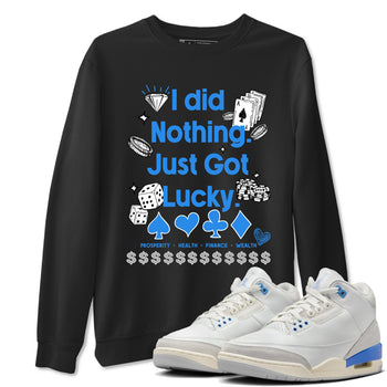 3s Lucky Shorts shirts to match jordans Got Lucky sneaker match tees Air Jordan 3 Lucky Shorts match shoes to clothes SNRT Sneaker Tees unisex cotton Black 1 shirts