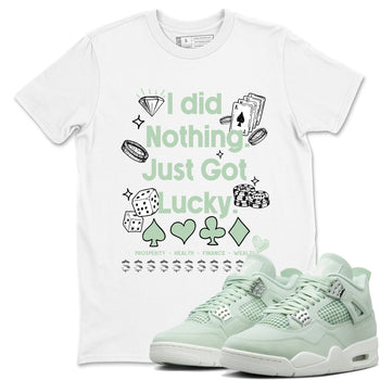 4s Abundance shirts to match jordans Got Lucky sneaker match tees Air Jordan 4 Seafoam match shoes to clothes SNRT Sneaker Tees unisex cotton White 1 shirts