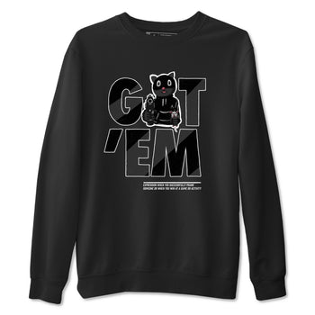 5s Black Cat shirts to match jordans Got'em Cat sneaker match tees Air Jordan 5 Black Cat match shoes to clothes SNRT Sneaker Tees unisex cotton Black 2 shirts