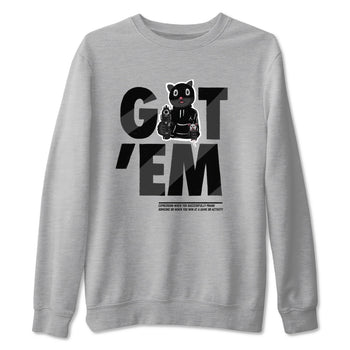 5s Black Cat shirts to match jordans Got'em Cat sneaker match tees Air Jordan 5 Black Cat match shoes to clothes SNRT Sneaker Tees unisex cotton Heather Grey 2 shirts