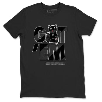 5s Black Cat shirts to match jordans Got'em Cat sneaker match tees Air Jordan 5 Black Cat match shoes to clothes SNRT Sneaker Tees unisex cotton Black 2 shirts