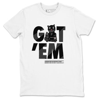 5s Black Cat shirts to match jordans Got'em Cat sneaker match tees Air Jordan 5 Black Cat match shoes to clothes SNRT Sneaker Tees unisex cotton White 2 shirts