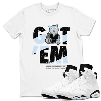 6s White Black shirt to match jordans Got'em Cat sneaker tees Air Jordan 6 White Black SNRT Sneaker Release Tees unisex cotton White 1 crew neck shirt