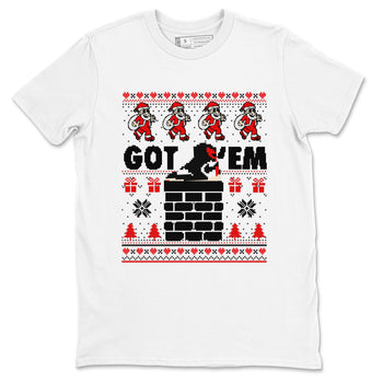 1s Retro High OG Black Toe Reimagined t-shirts to match sneakers Got'em Santa sneaker match tees Air Jordan 1 Black Toe Reimagined match shoes to clothes SNRT Sneaker Tees unisex cotton White 2 shirts