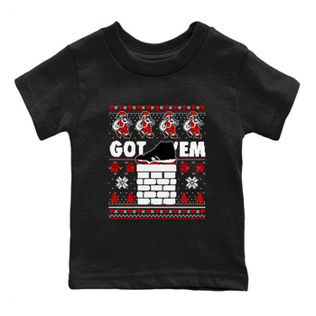 11s Bred Velvet shirts to match jordans Got'em Santa sneaker match tees Air Jordan 11 Bred Velvet match shoes to clothes SNRT Sneaker Tees Youth Baby Black 2 tee