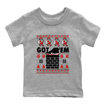 11s Bred Velvet shirts to match jordans Got'em Santa sneaker match tees Air Jordan 11 Bred Velvet match shoes to clothes SNRT Sneaker Tees Youth Baby Heather Grey 2 tee