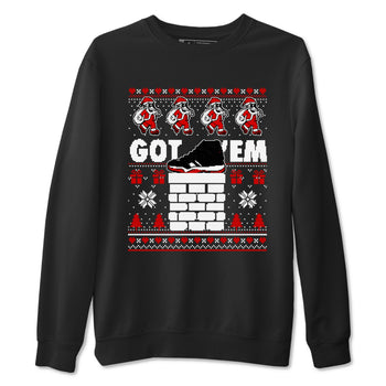 11s Bred Velvet shirts to match jordans Got'em Santa sneaker match tees Air Jordan 11 Bred Velvet match shoes to clothes SNRT Sneaker Tees unisex cotton Black 2 shirts