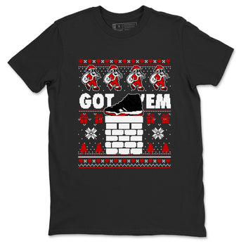 11s Bred Velvet shirts to match jordans Got'em Santa sneaker match tees Air Jordan 11 Bred Velvet match shoes to clothes SNRT Sneaker Tees unisex cotton Black 2 shirts