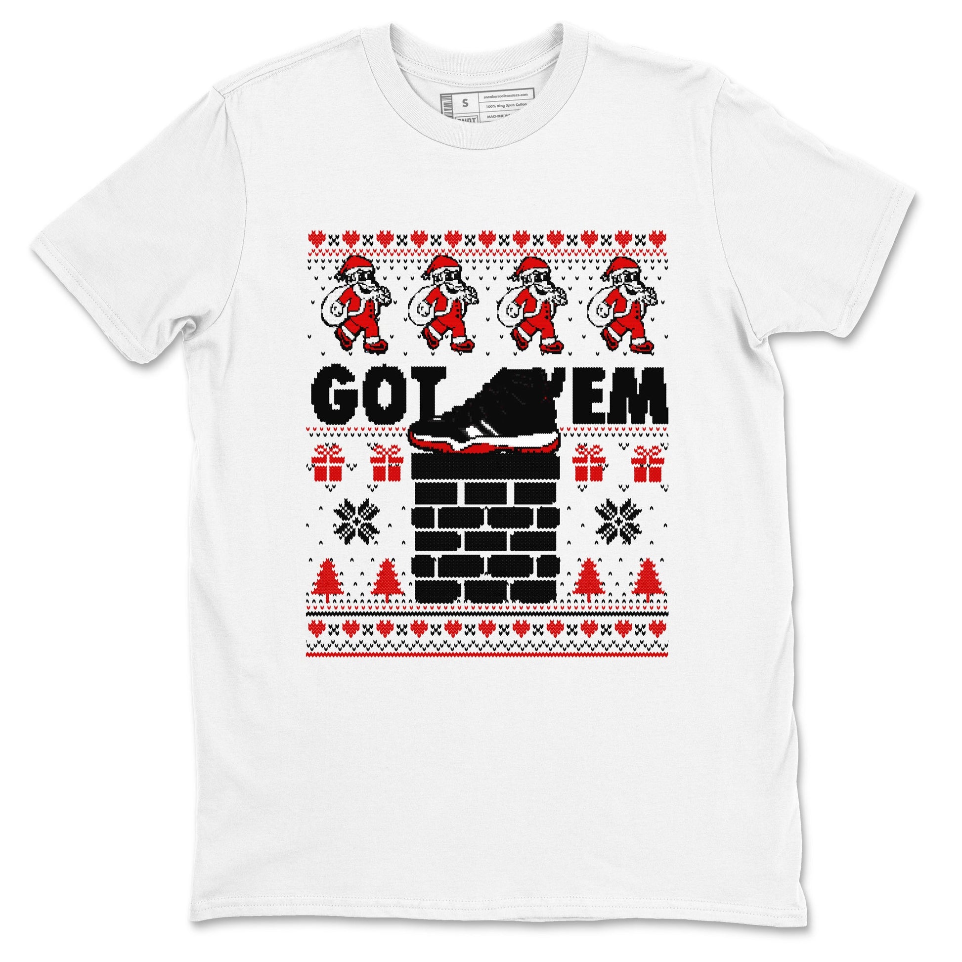 11s Bred Velvet shirts to match jordans Got'em Santa sneaker match tees Air Jordan 11 Bred Velvet match shoes to clothes SNRT Sneaker Tees unisex cotton White 2 shirts