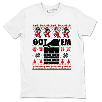 11s Bred Velvet shirts to match jordans Got'em Santa sneaker match tees Air Jordan 11 Bred Velvet match shoes to clothes SNRT Sneaker Tees unisex cotton White 2 shirts