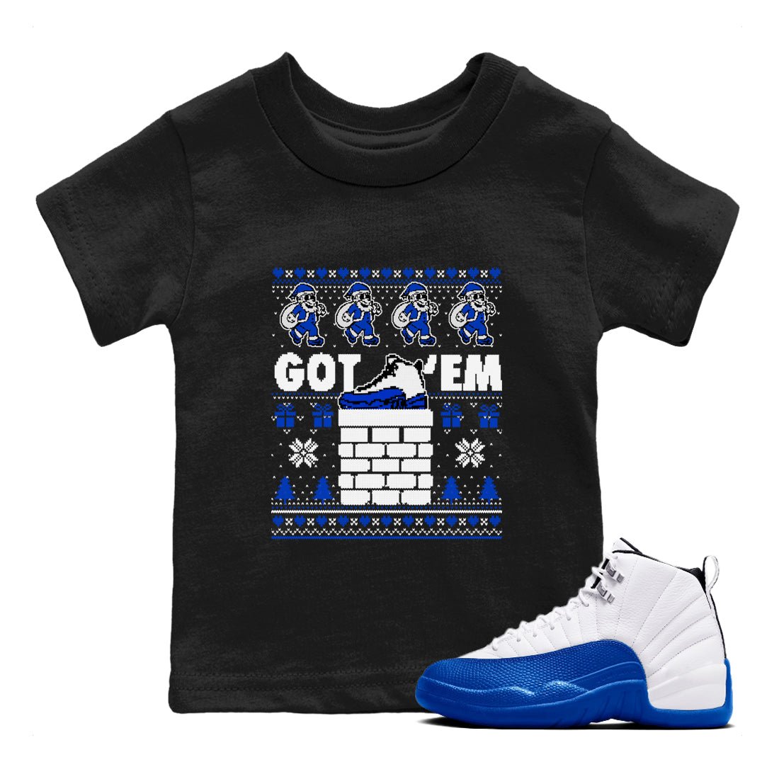Air Jordan 13 Blueberry t-shirts to match sneakers Got'em Santa sneaker match tees Air Jordan 13 Blueberry match shoes to clothes SNRT Sneaker Tees Youth Baby Black 1 tee