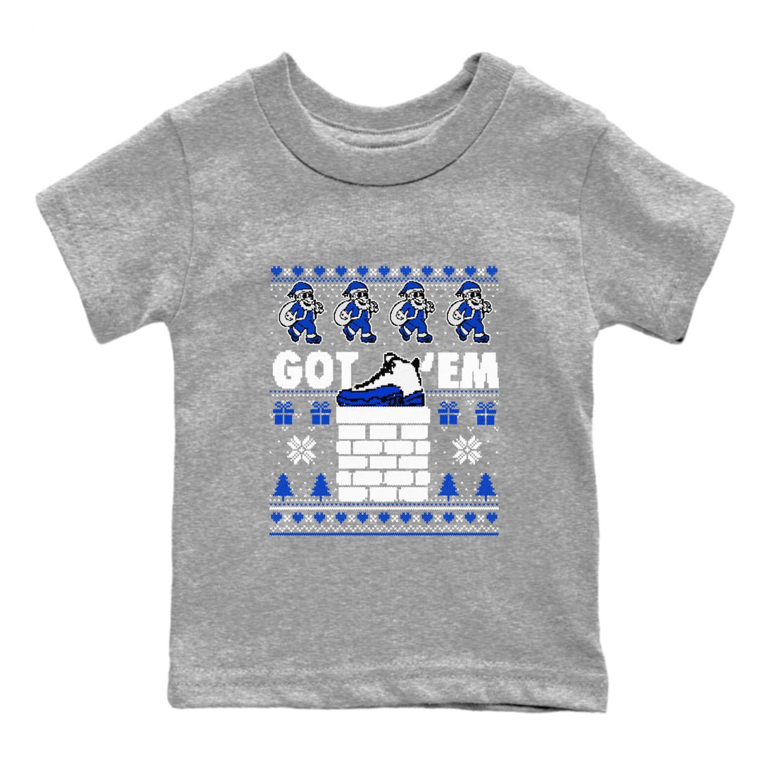Air Jordan 13 Blueberry t-shirts to match sneakers Got'em Santa sneaker match tees Air Jordan 13 Blueberry match shoes to clothes SNRT Sneaker Tees Youth Baby Heather Grey 2 tee