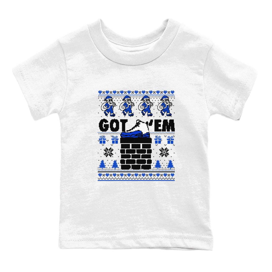 Air Jordan 13 Blueberry t-shirts to match sneakers Got'em Santa sneaker match tees Air Jordan 13 Blueberry match shoes to clothes SNRT Sneaker Tees Youth Baby White 2 tee