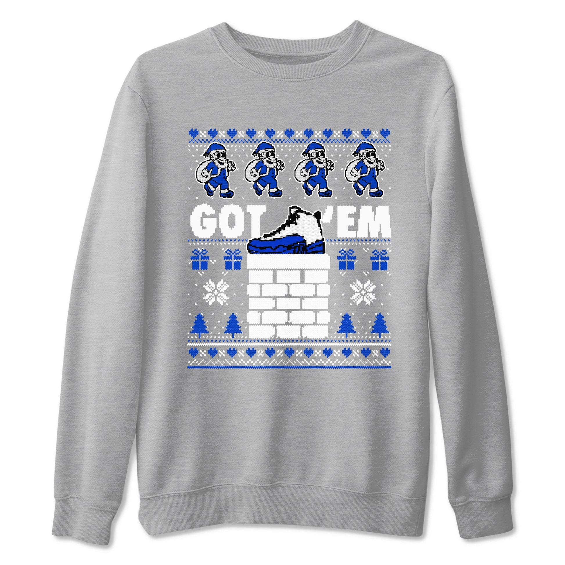 Air Jordan 13 Blueberry t-shirts to match sneakers Got'em Santa sneaker match tees Air Jordan 13 Blueberry match shoes to clothes SNRT Sneaker Tees unisex cotton Heather Grey 2 shirts