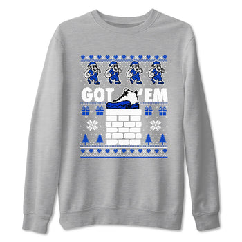 Air Jordan 13 Blueberry t-shirts to match sneakers Got'em Santa sneaker match tees Air Jordan 13 Blueberry match shoes to clothes SNRT Sneaker Tees unisex cotton Heather Grey 2 shirts