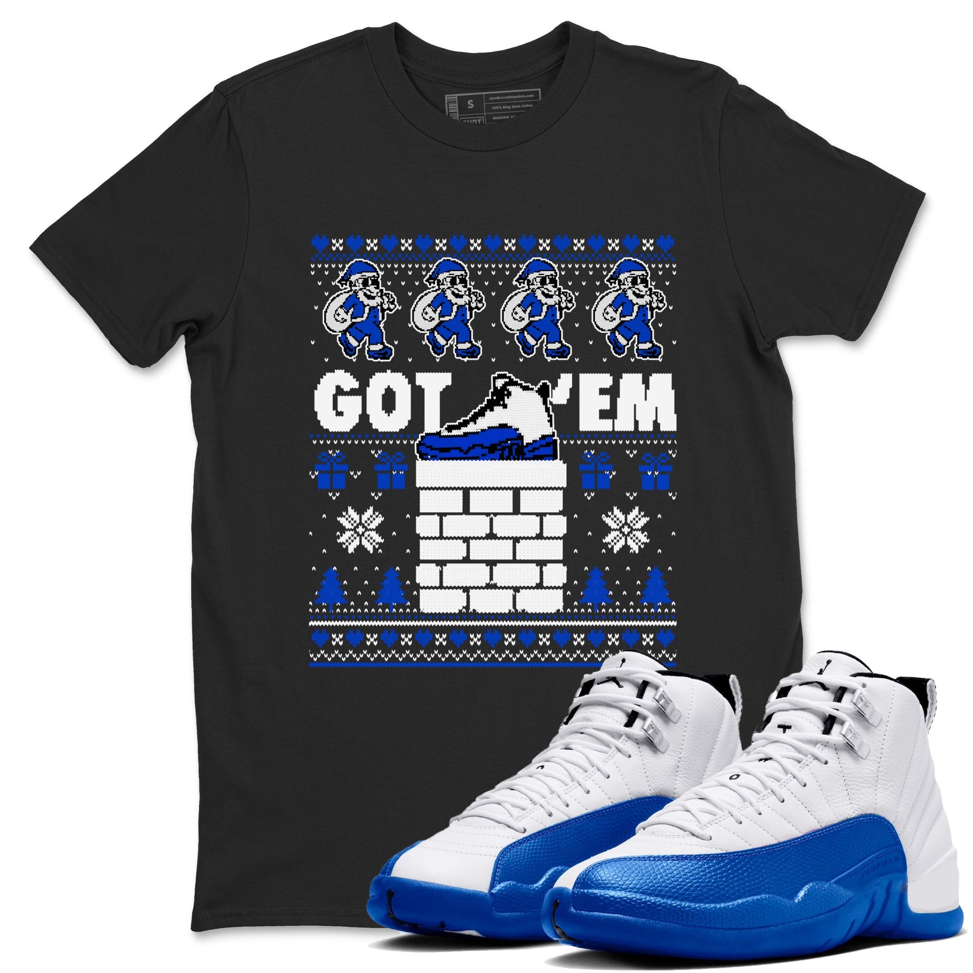 Air Jordan 13 Blueberry t-shirts to match sneakers Got'em Santa sneaker match tees Air Jordan 13 Blueberry match shoes to clothes SNRT Sneaker Tees unisex cotton Black 1 shirts
